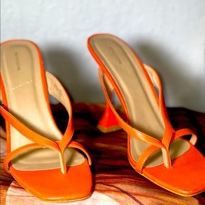 Pretty Little things Orange Heels
